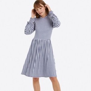 New! Draper James Kitty Dress in Gingham Long Sleeve